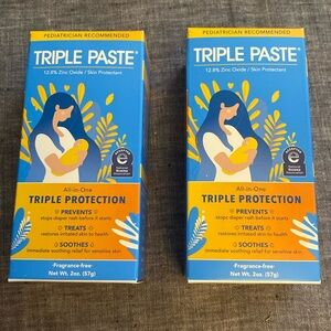 New Triple Paste Diaper Rash Cream for Baby - 2 oz Tube - Zinc Oxide Ointment
